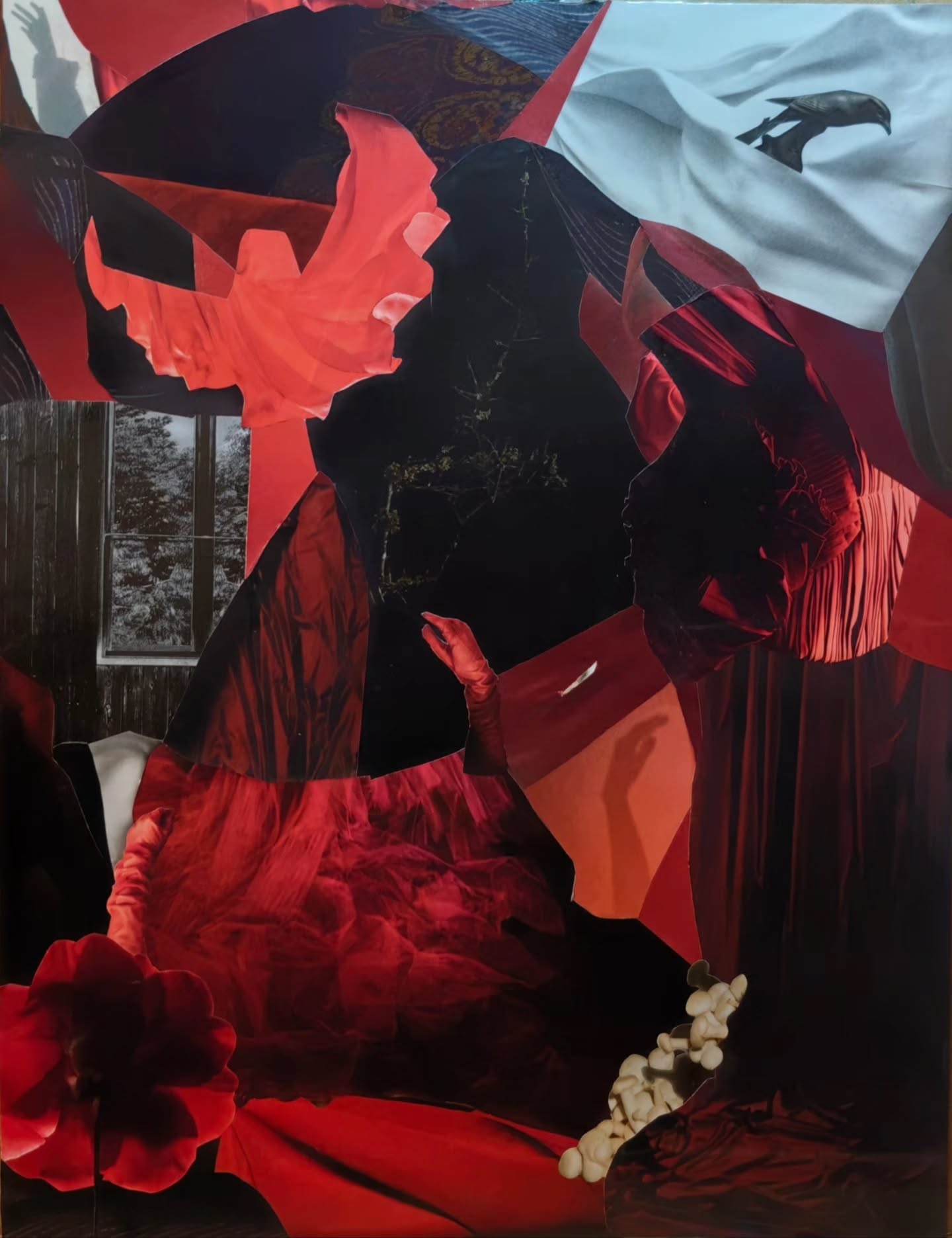 The Darkroom, an analog collage measuring 29.5 × 39.5 cm.